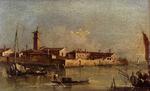 欧洲12-19世纪油画六_GUARDI, Francesco - View of the Island of San Michele Near Murano Venice